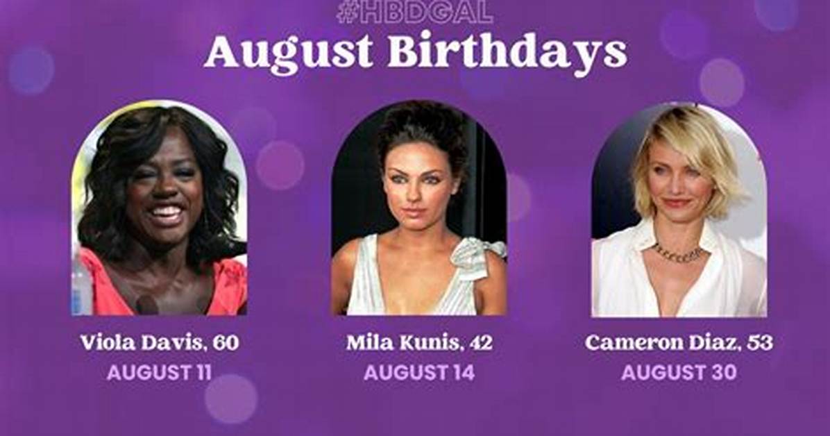 August 14 Famous Birthdays - All Famous Birthdays