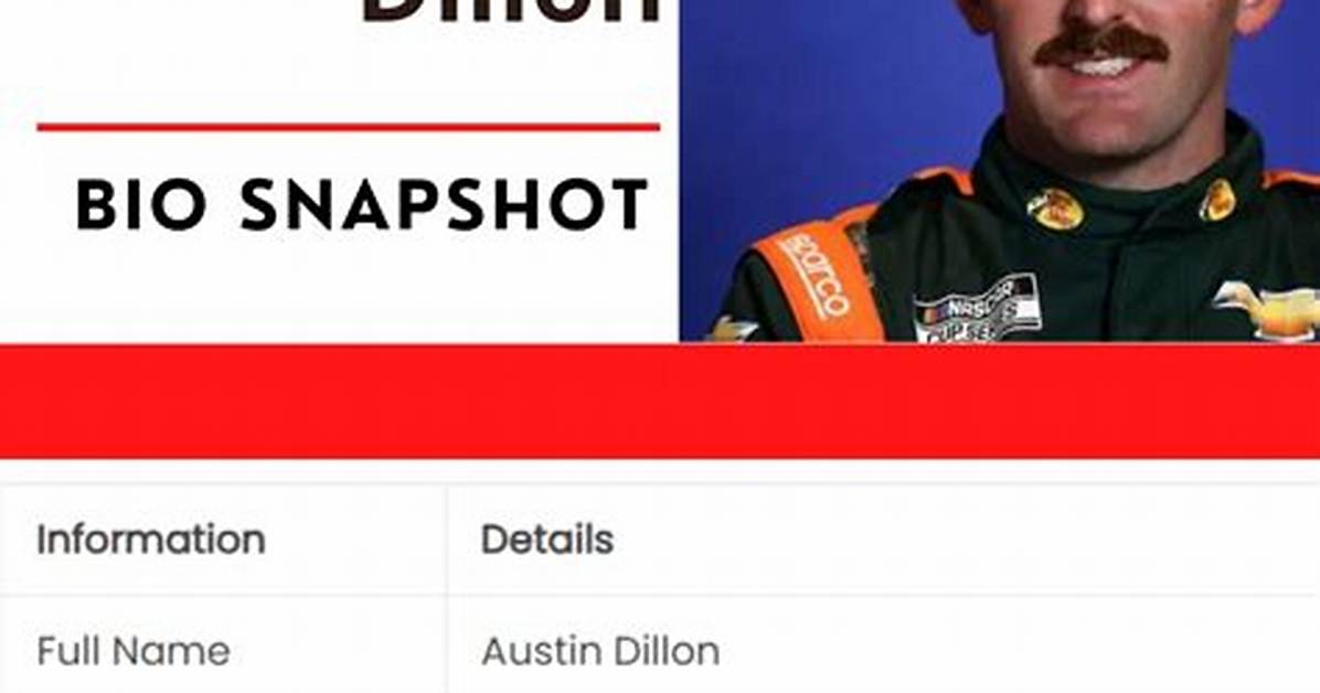 Austin Dillon Net Worth, Age, Height, Bio, Birthday, Wiki!