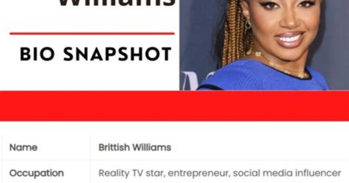 Brittish Williams Net Worth, Age, Height, Bio, Birthday, Wiki!
