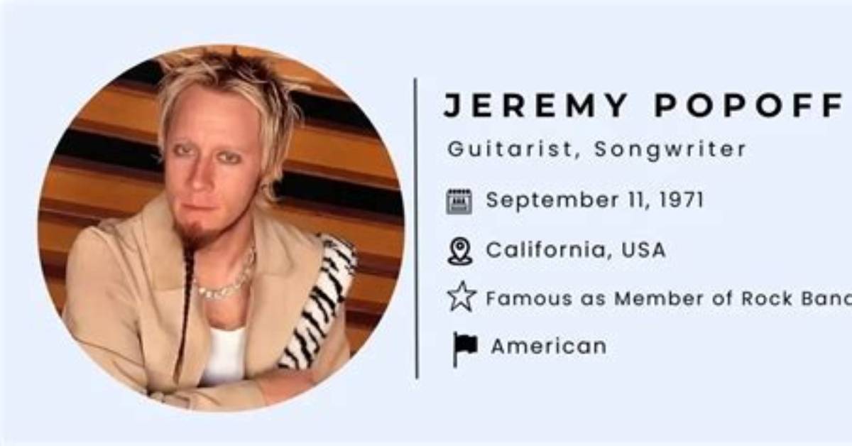 Jeremy Popoff Net Worth, Age, Height, Bio, Birthday, Wiki!
