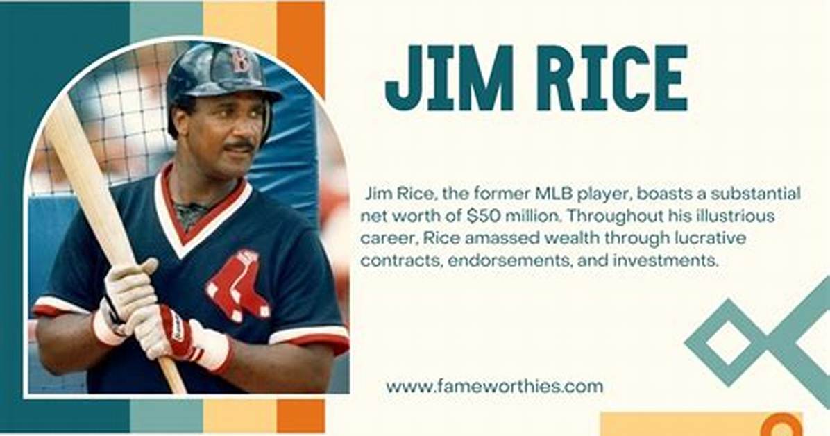 Jim Rice Net Worth 2024, Age, Height, Bio, Birthday, Wiki!
