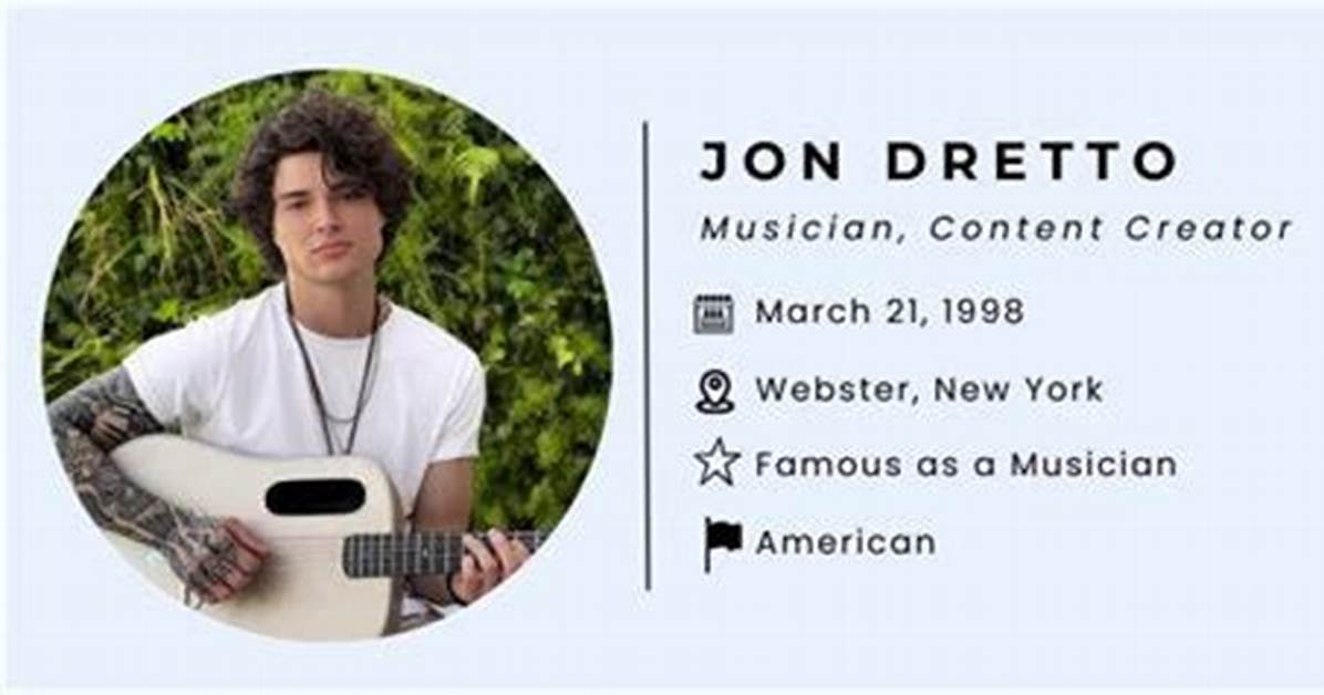 Jon Dretto Net Worth, Age, Height, Bio, Birthday, Wiki!
