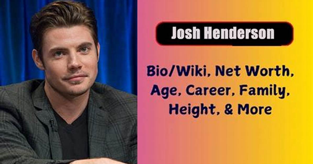Josh Henderson Net Worth, Age, Height, Bio, Birthday, Wiki!