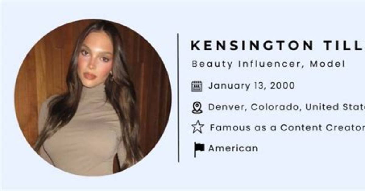 Kensington Tillo Net Worth, Age, Height, Bio, Birthday, Wiki!