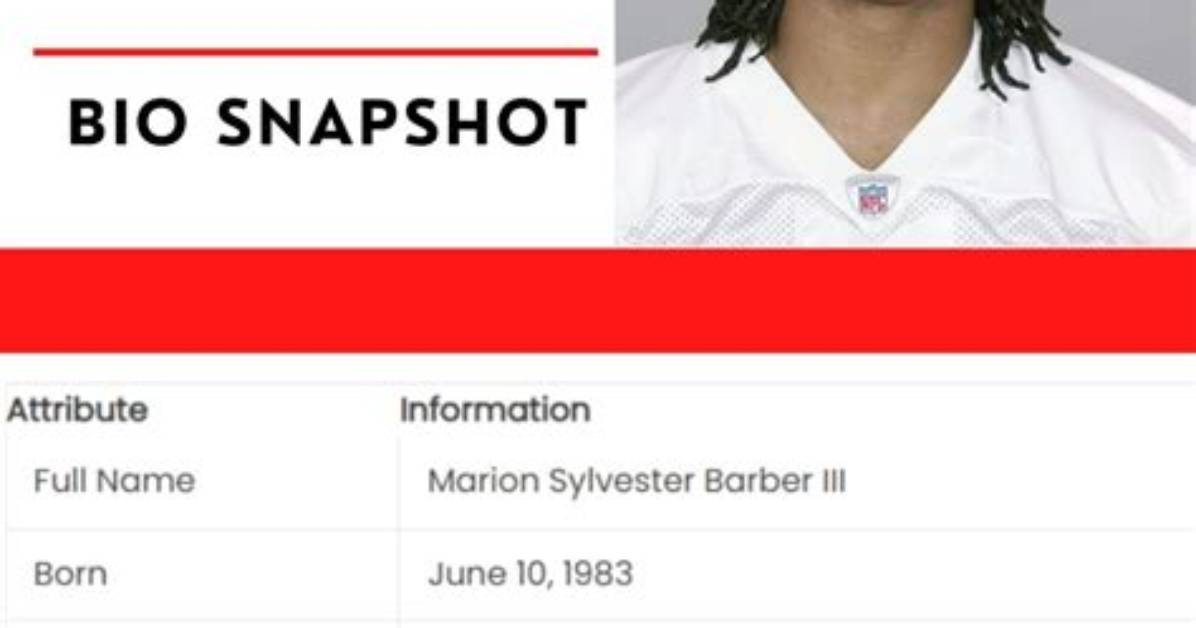 Marion Barber Jr. Net Worth, Age, Height, Bio, Birthday, Wiki!
