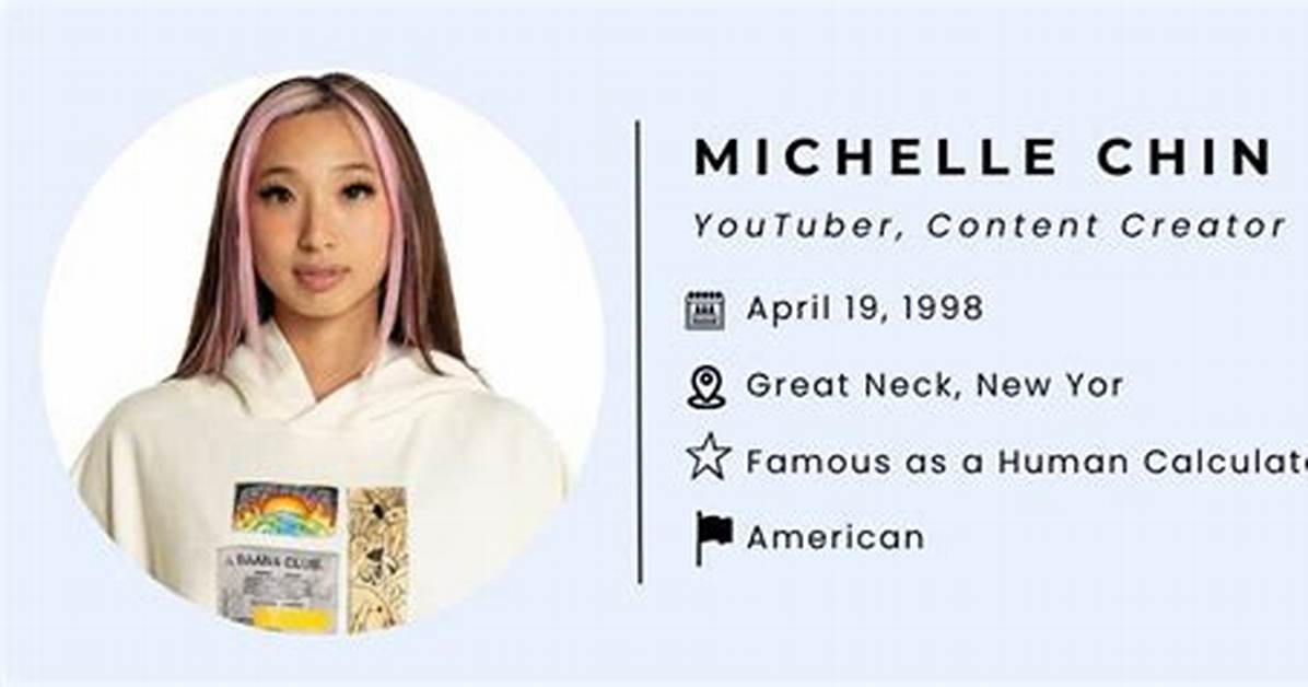 Michelle Chin Net Worth, Age, Height, Bio, Birthday, Wiki!