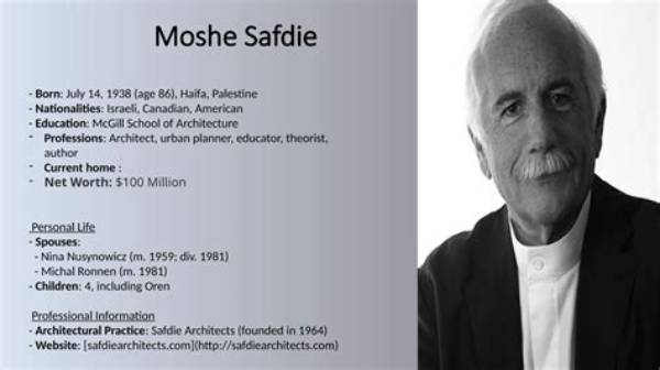 Moshe Safdie - Net Worth, Age, Height, Birthday, Bio, Wiki!