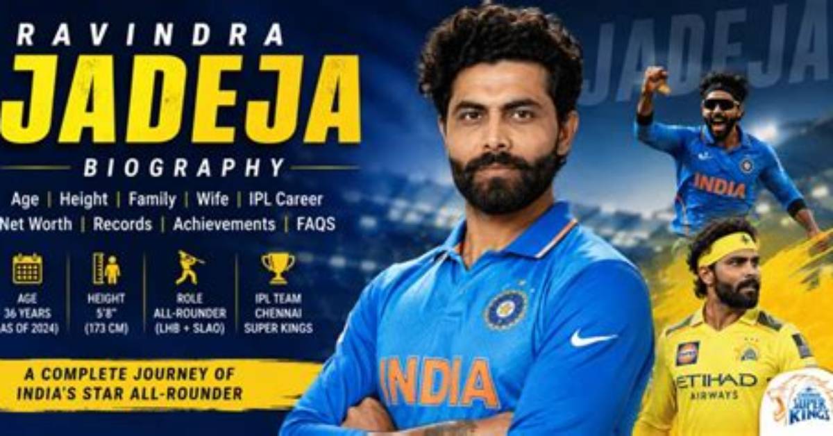 Ravindra Jadeja Net Worth, Age, Height, Bio, Birthday, Wiki!