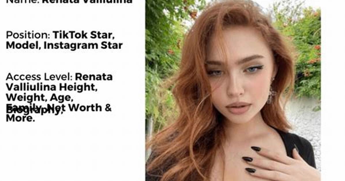 Renata Valliulina Net Worth, Age, Height, Bio, Birthday, Wiki!