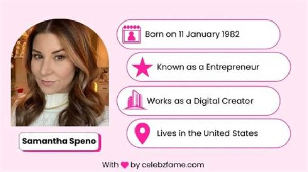 Samantha Speno - Net Worth, Age, Height, Birthday, Bio, Wiki!