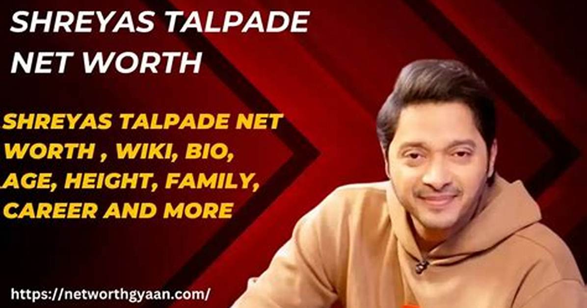 Shreyas Talpade Net Worth, Age, Height, Bio, Birthday, Wiki!
