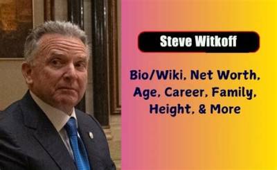 Steve Witkoff Net Worth, Age, Height, Bio, Birthday, Wiki!