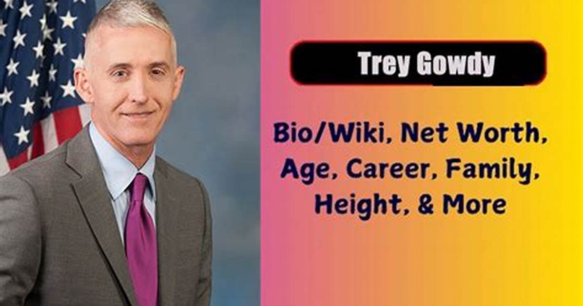 Trey Gowdy Net Worth, Age, Height, Bio, Birthday, Wiki!